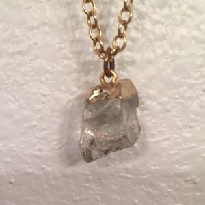 Gold plated necklace with glass pendant